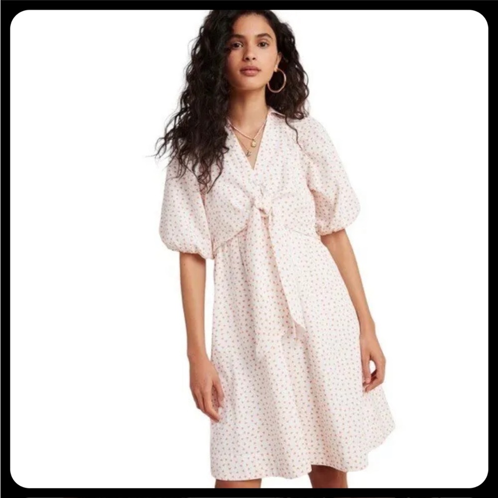 Anthropologie | Maeve Triangle Print Puff Sleeve Dress. Never been wore.